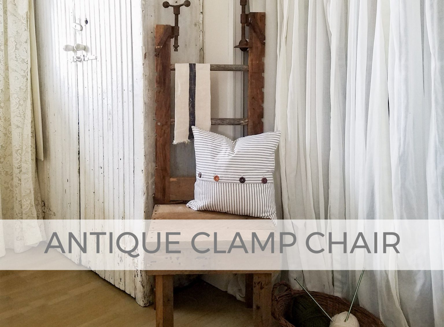 Rustic Farmhouse Chair made from Antique Clamps by Larissa of Prodigal Pieces | prodigalpieces.com #prodigalpieces