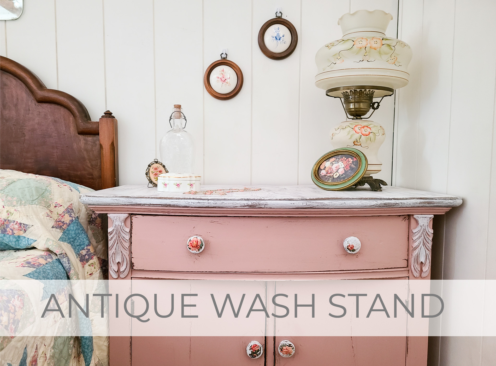 Antique Wash Stand in Pink by Larissa of Prodigal Pieces | prodigalpieces.com #prodigalpieces