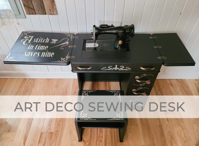 Art Deco Sewing Desk Makeover by Larissa of Prodigal Pieces | prodigalpieces.com #prodigalpieces