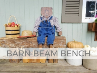 Rustic Reclaimed Barn Beam Bench by Larissa of Prodigal Pieces | prodigalpieces.com