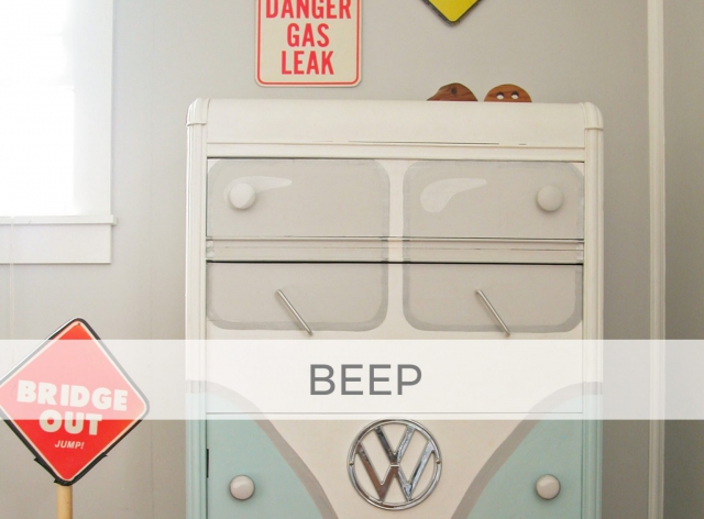 Art Deco Chest of Drawers Gets Volkswagen Bus Makeover by Larissa of Prodigal Pieces | prodigalpieces.com #prodigalpieces