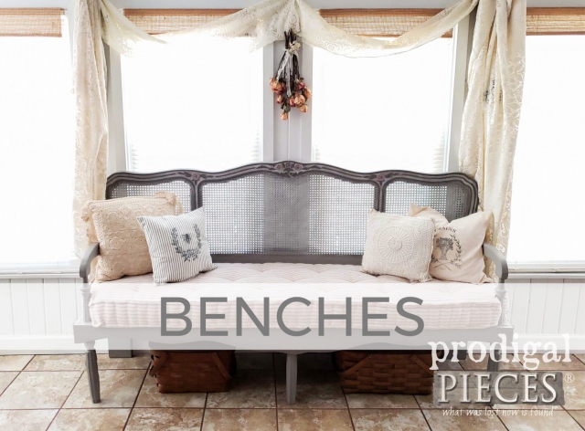 Benches by Larissa of Prodigal Pieces | prodigalpieces.com
