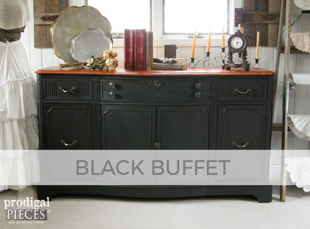 Antique Buffet in Black by Larissa of Prodigal Pieces | prodigalpieces.com