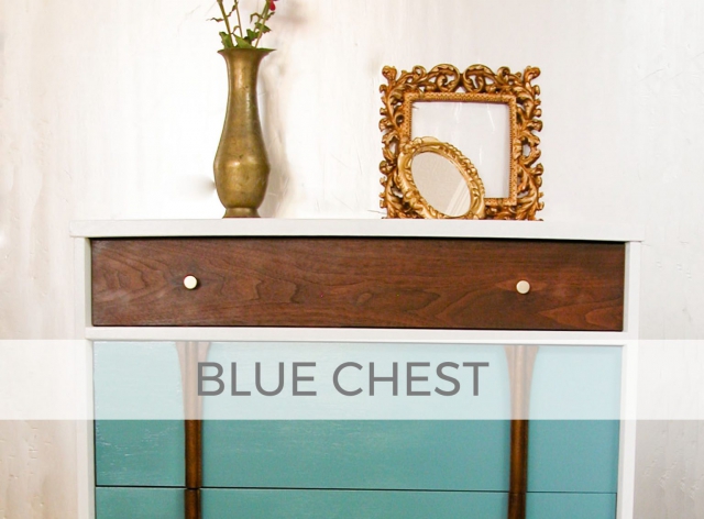 Blue Mid Century Modern Chest of Drawers by Larissa of Prodigal Pieces | prodigalpieces.com