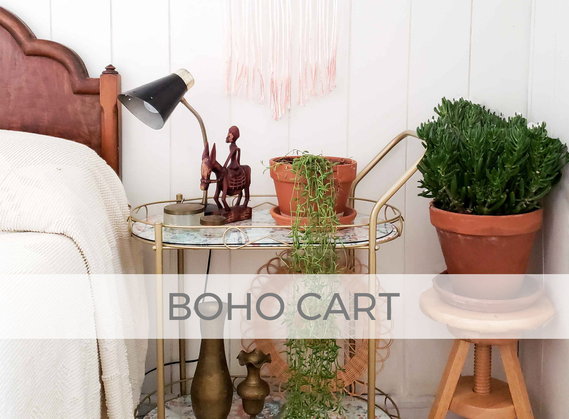Vintage Cart with Boho Style by Larissa of Prodigal Pieces | prodigalpieces.com