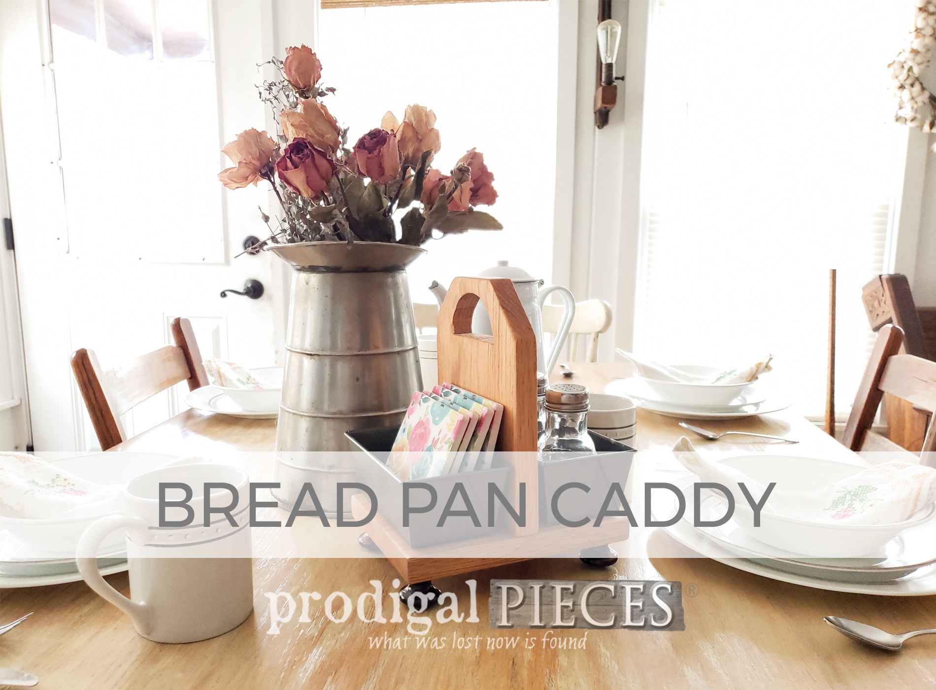 Upcycled Bread Pan Caddy by Larissa of Prodigal Pieces | prodigalpieces.com