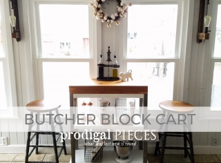 Handmade Farmhouse Butcher Block Cart by Larissa of Prodigal Pieces | prodigalpieces.com