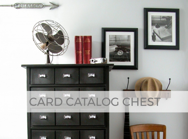 Upcycled Child's Chest of Drawers into Card Catalog Chest by Larissa of Prodigal Pieces | prodigalpieces.com #prodigalpieces