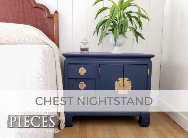Vintage Chest Nightstand with Boho Style by Larissa of Prodigal Pieces | prodigalpieces.com #prodigalpieces
