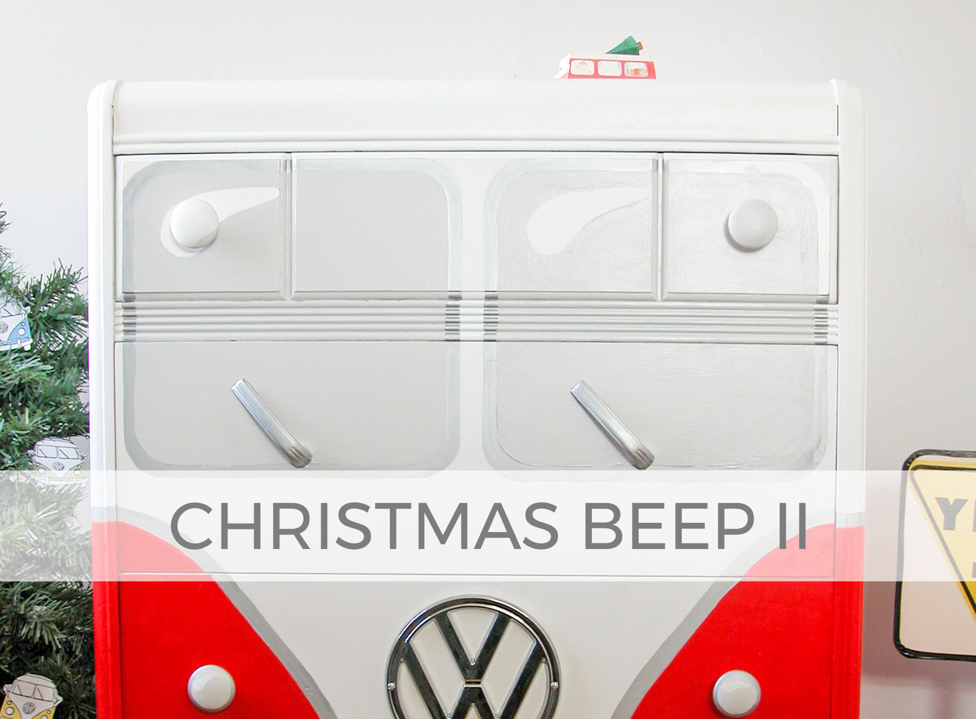Volksagen Chest of Drawers ~ Christmas Beep II | prodigalpieces.com #prodigalpieces