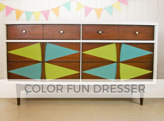 Color Fun Mid Century Modern Dresser by Larissa of Prodigal Pieces | prodigalpieces.com