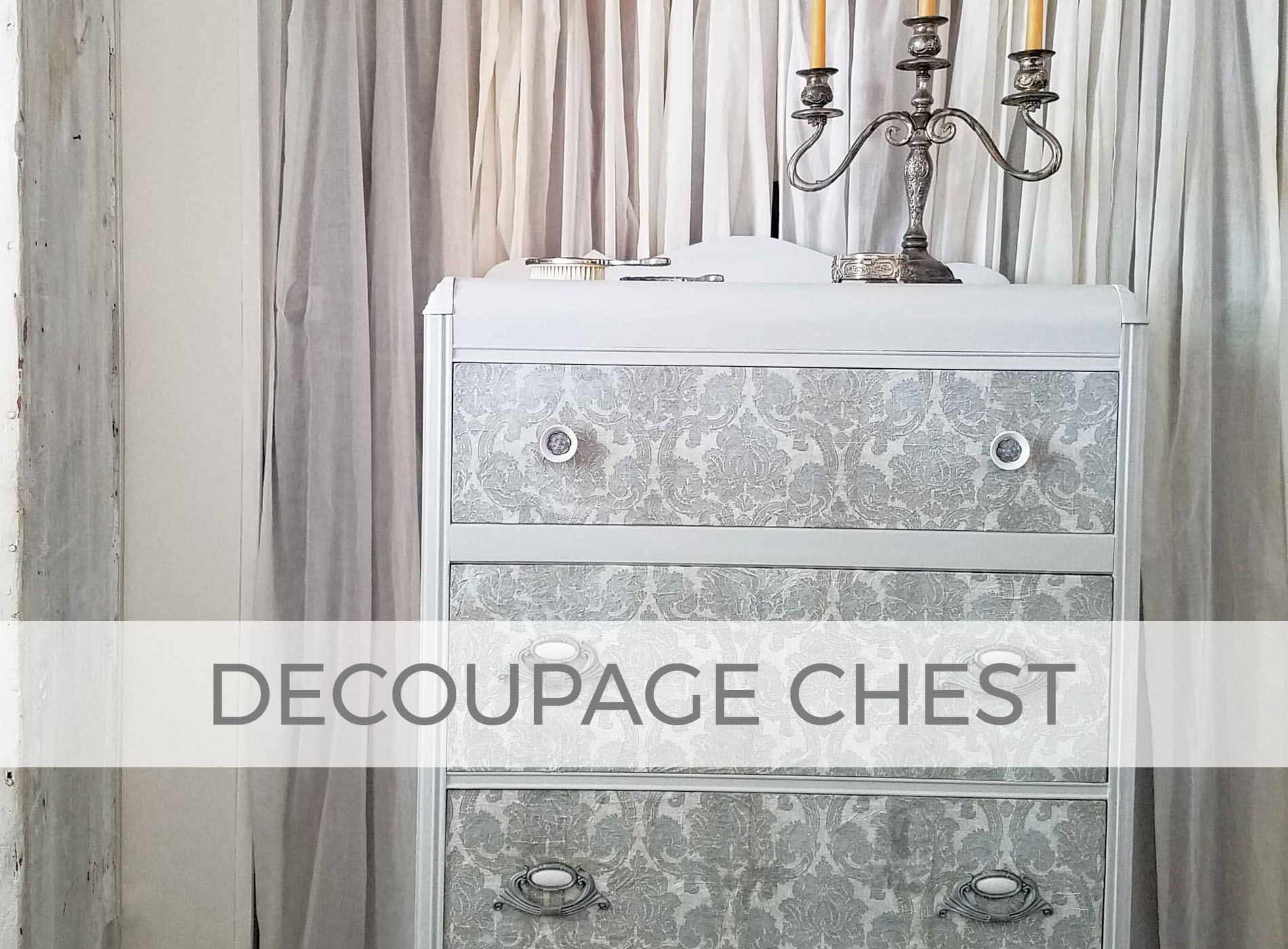 Decoupaged Art Deco Chest of Drawers by Larissa of Prodigal Pieces | prodigalpieces.com