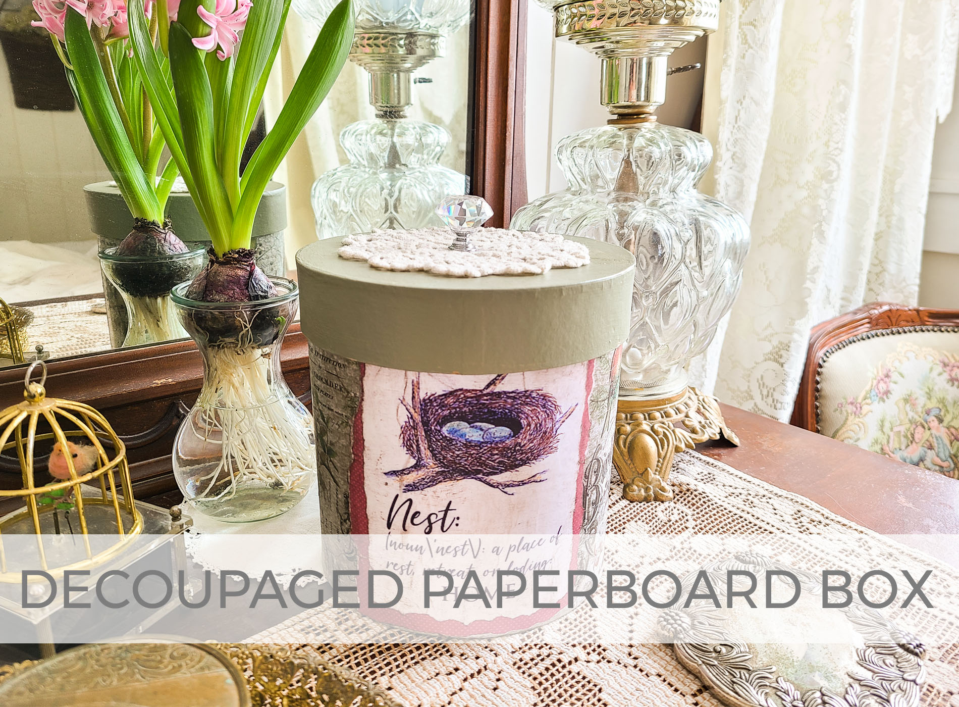DIY Decoupaged Paperboard Box Tutorial by Larissa of Prodigal Pieces | prodigalpieces.com #prodigalpieces
