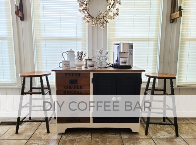 DIY Coffee Bar for Modern Farmhouse Style by Larissa of Prodigal Pieces | prodigalpieces.com #prodigalpieces