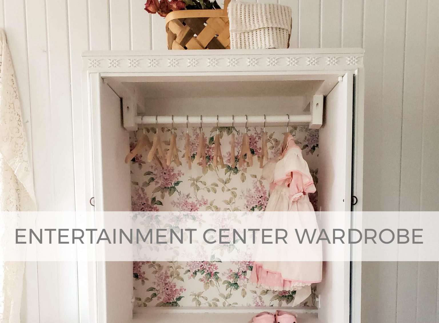Vintage Entertainment Center Turned Wardrobe by Livin' Real with Larissa | livinrealwithlarissa.com #livinrealwithlarissa