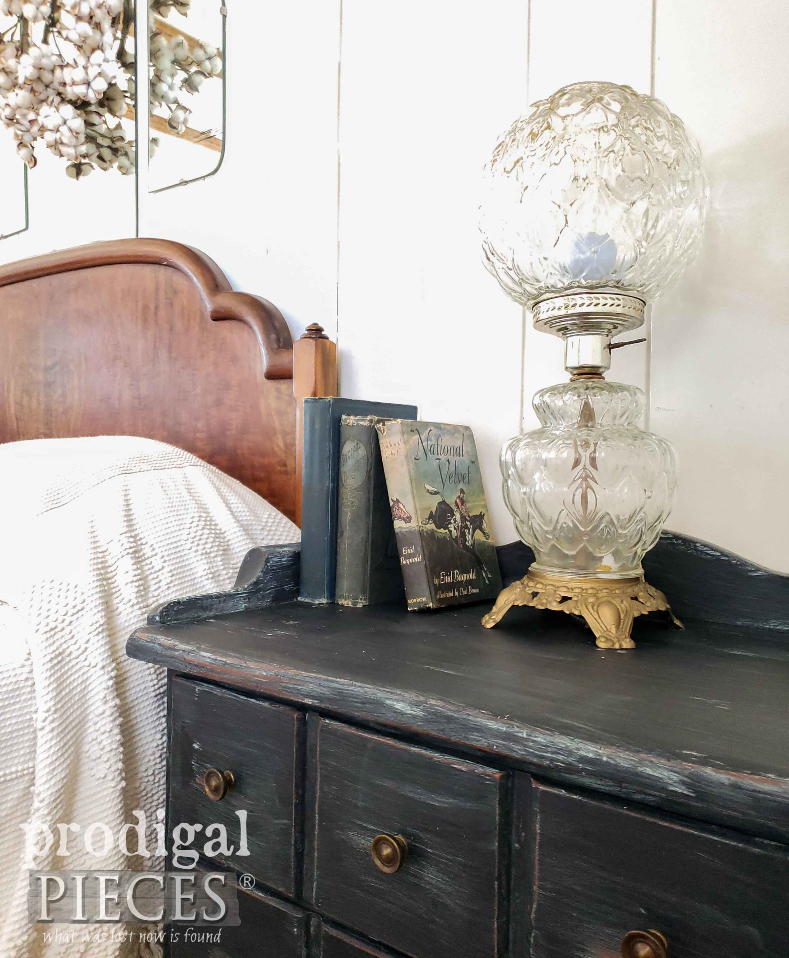Rustic Farmhouse Bedroom Decor with Farmhouse Chest Nightstand by Larissa of Prodigal Pieces | prodigalpieces.com #prodigalpieces #farmhouse #diy #home #furniture #bedroom #homedecor