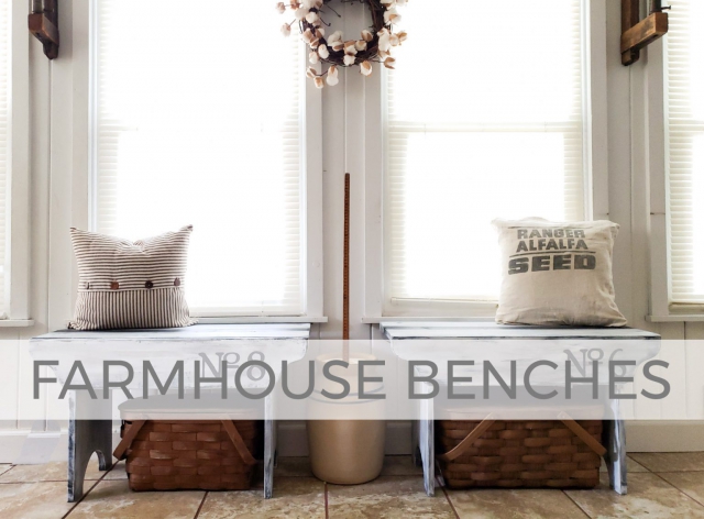 Thrifted Farmhouse Benches by Larissa of Prodigal Pieces | prodigalpieces.com