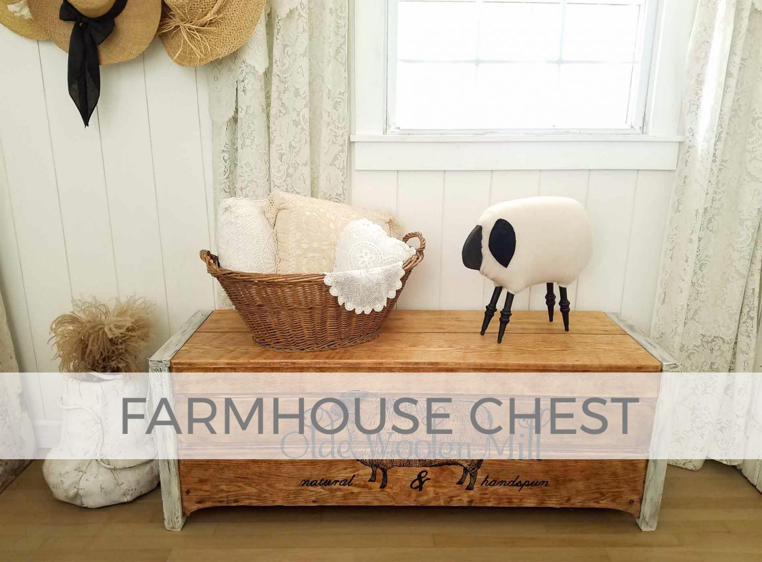 Farmhouse Blanket Chest with Woolen Mill Typography by Larissa of Prodigal Pieces | prodigalpieces.com #prodigalpieces