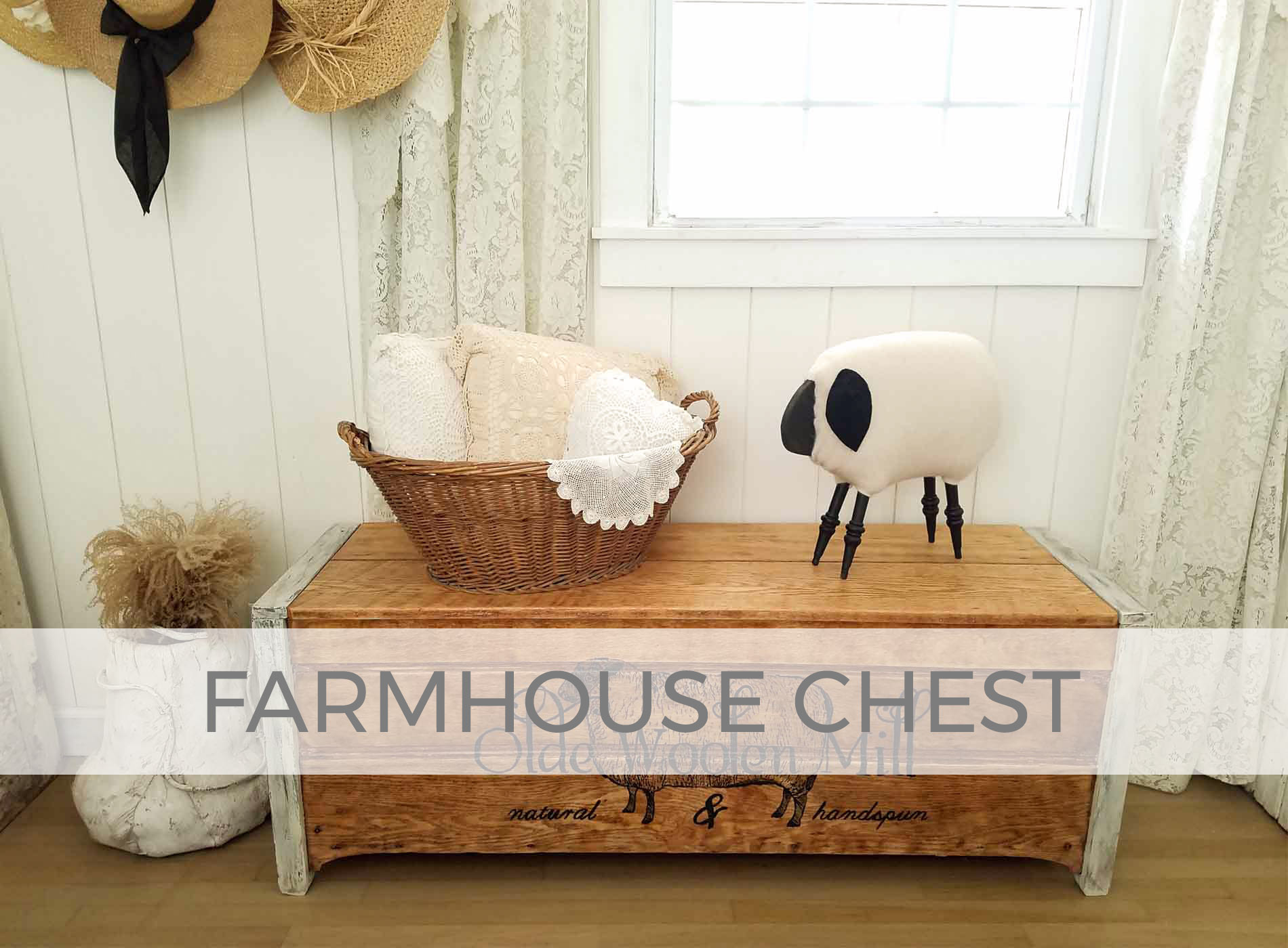 Farmhouse Blanket Chest with Woolen Mill Typography by Larissa of Prodigal Pieces | prodigalpieces.com #prodigalpieces