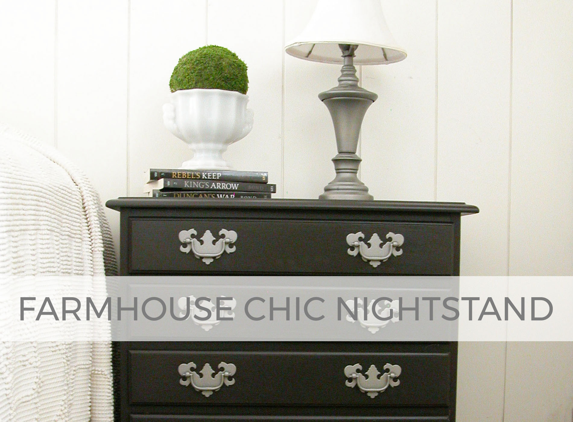 Farmhouse Chic Nightstand by Larissa of Prodigal Pieces | prodigalpieces.com