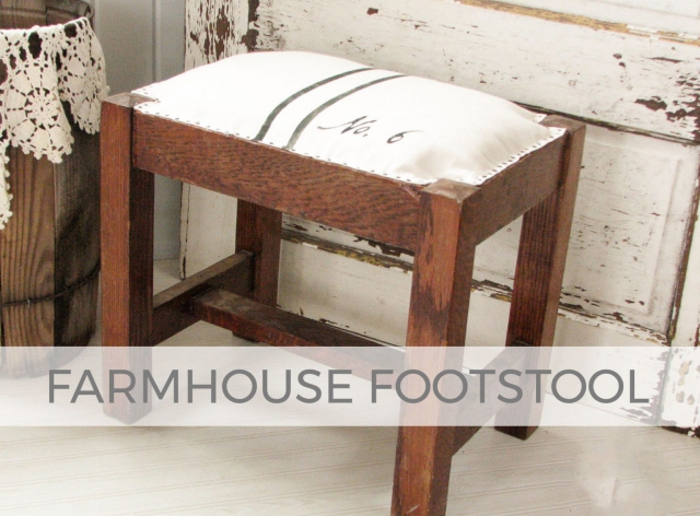 Rustic Farmhouse Footstool by Larissa of Prodigal Pieces | prodigalpieces.com