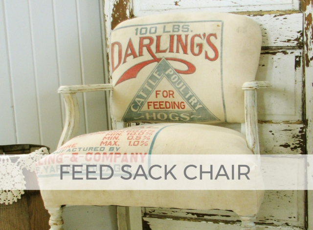 Farmhouse Feed Sack Chair by Larissa of Prodigal Pieces | prodigalpieces.com #prodigalpieces