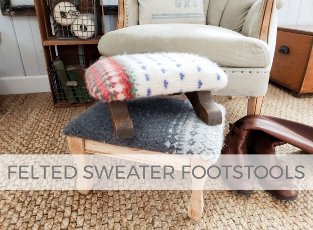 DIY Felted Sweater Footstool Video Tutorial by Larissa of Prodigal Pieces | prodigalpieces.com
