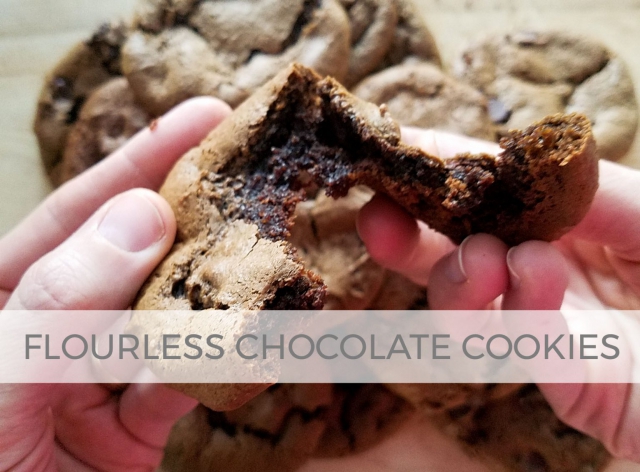 Flourless Chocolate Fudge Cookies by Larissa of Prodigal Pieces | prodigalpieces.com