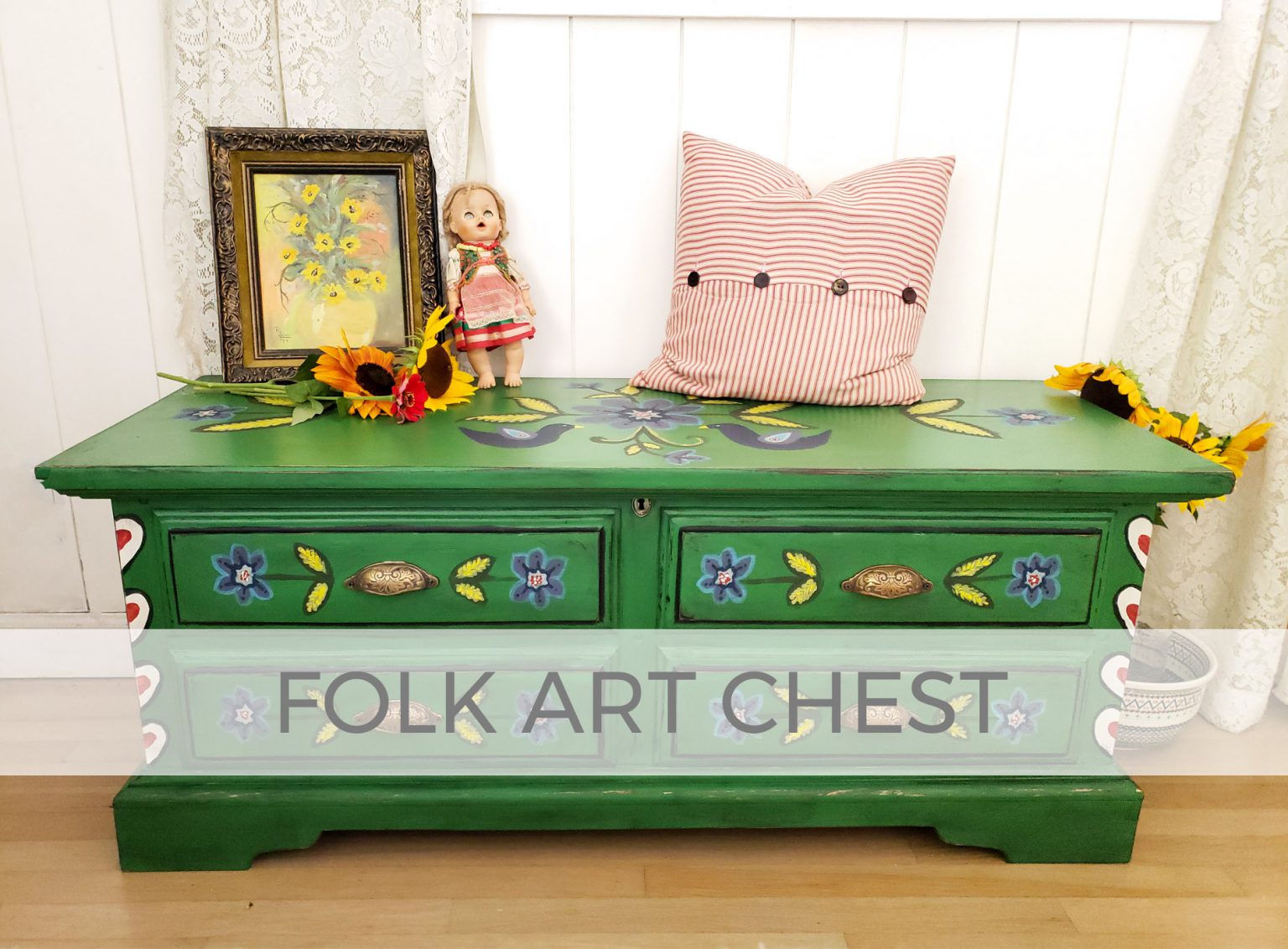 Vintage Folk Art Chest by Larissa of Prodigal Pieces | prodigalpieces.com #prodigalpieces