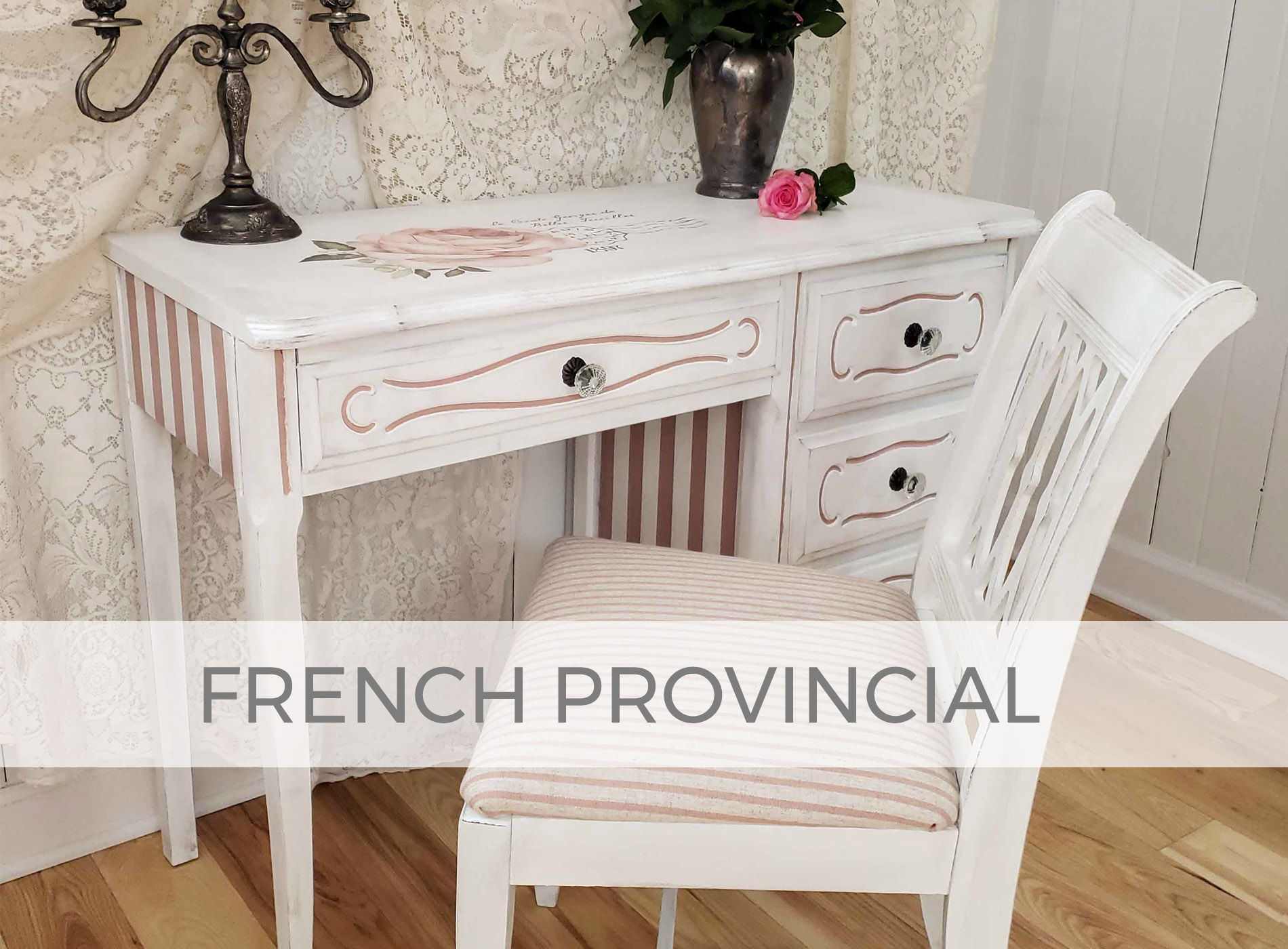 Shabby Chic French Provincial Desk by Larissa of Prodigal Pieces | prodigalpieces.com