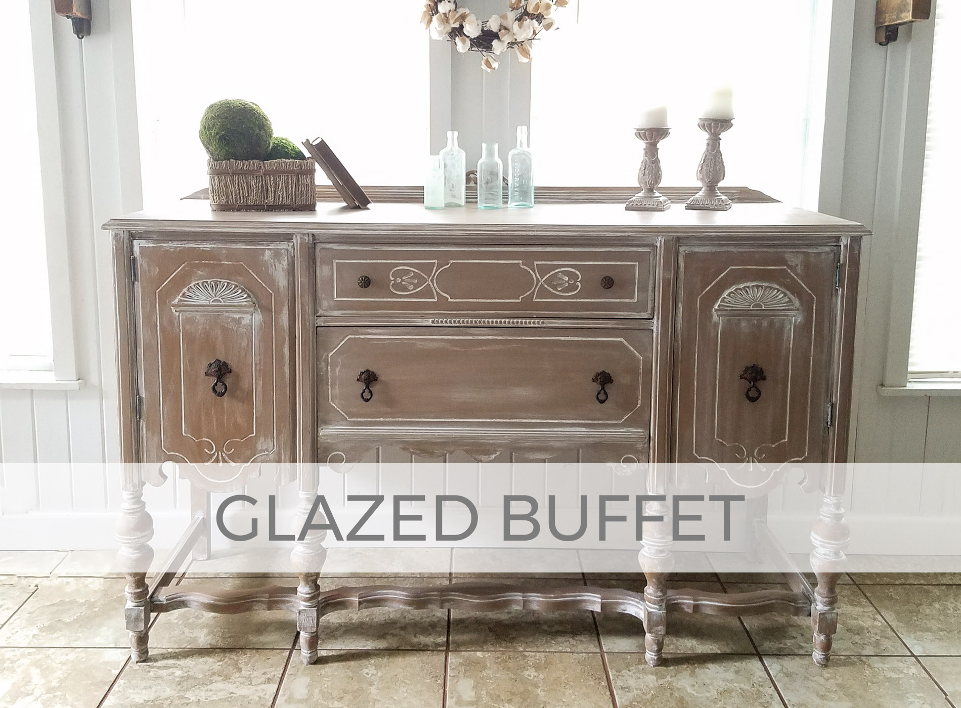 Antique Buffet with Glazed Finish by Larissa of Prodigal Pieces | prodigalpieces.com