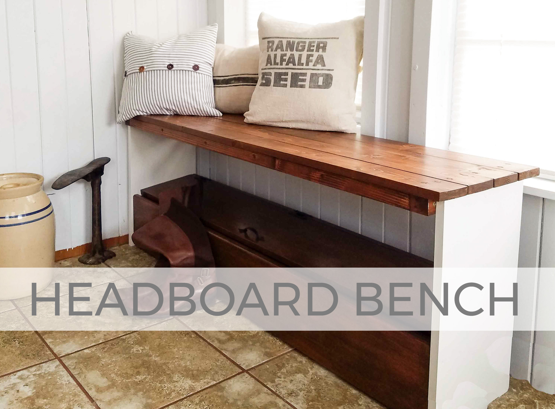 Bookcase Headboard Bench by Larissa of Prodigal Pieces | prodigalpieces.com