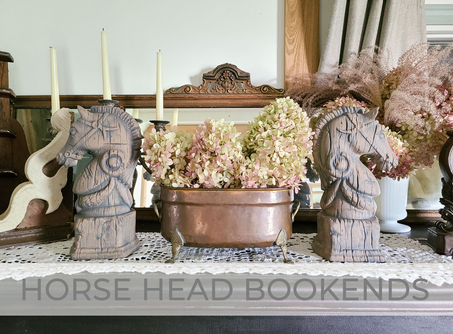 Vintage Horse Head Bookends Makeover by Larissa of Prodigal Pieces | prodigalpieces.com