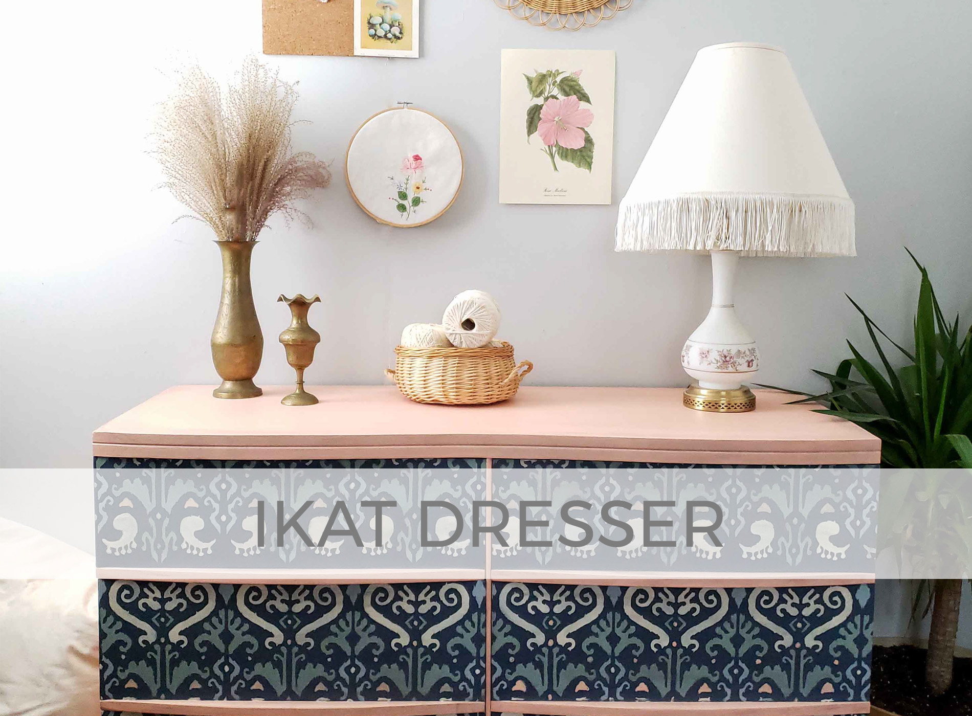 Stenciled Ikat Dresser by Larissa of Prodigal Pieces | prodigalpieces.com