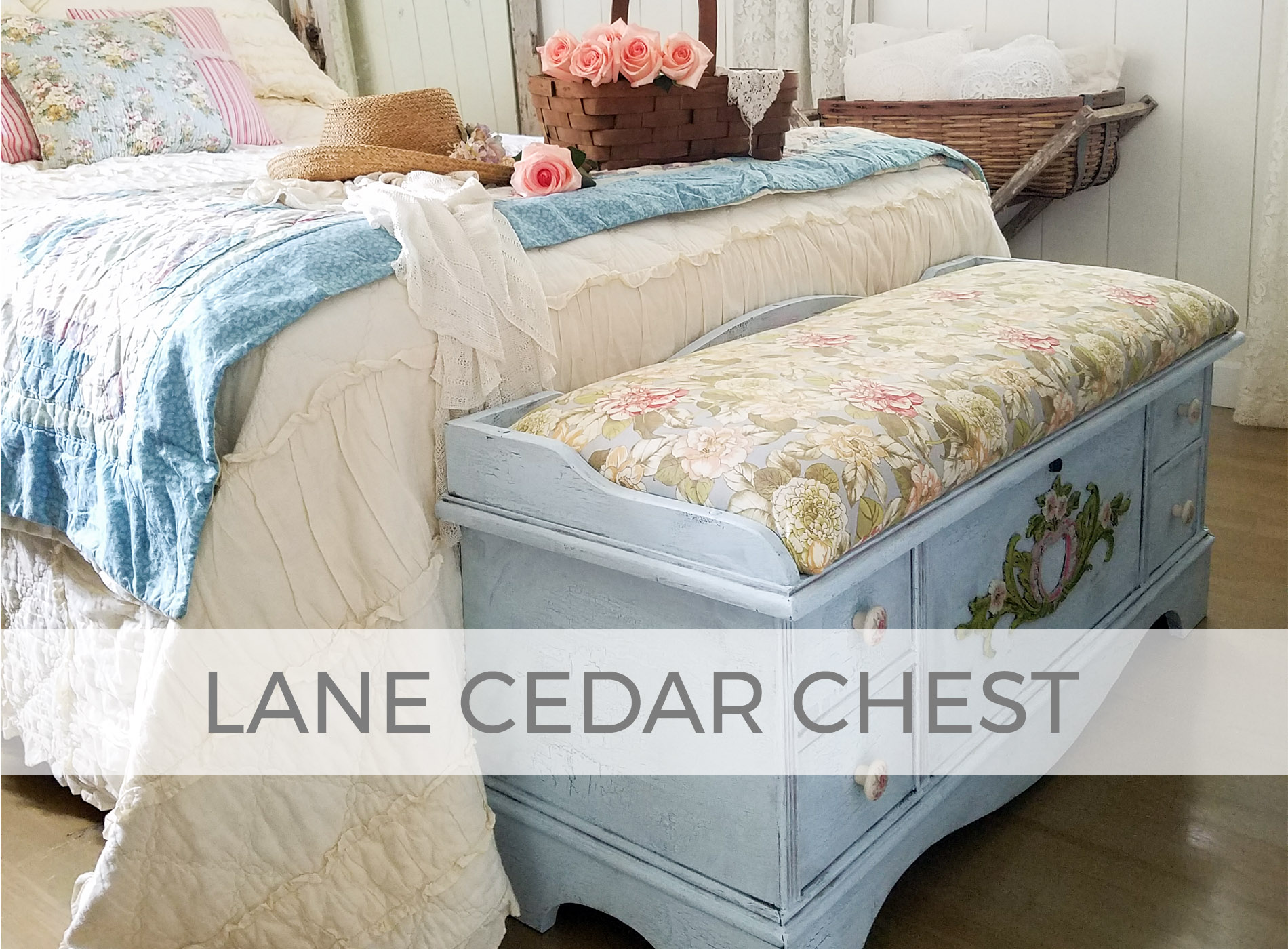 Upholstered Lane Cedar Blanket Chest by Larissa of Prodigal Pieces | prodigalpieces.com #prodigalpieces
