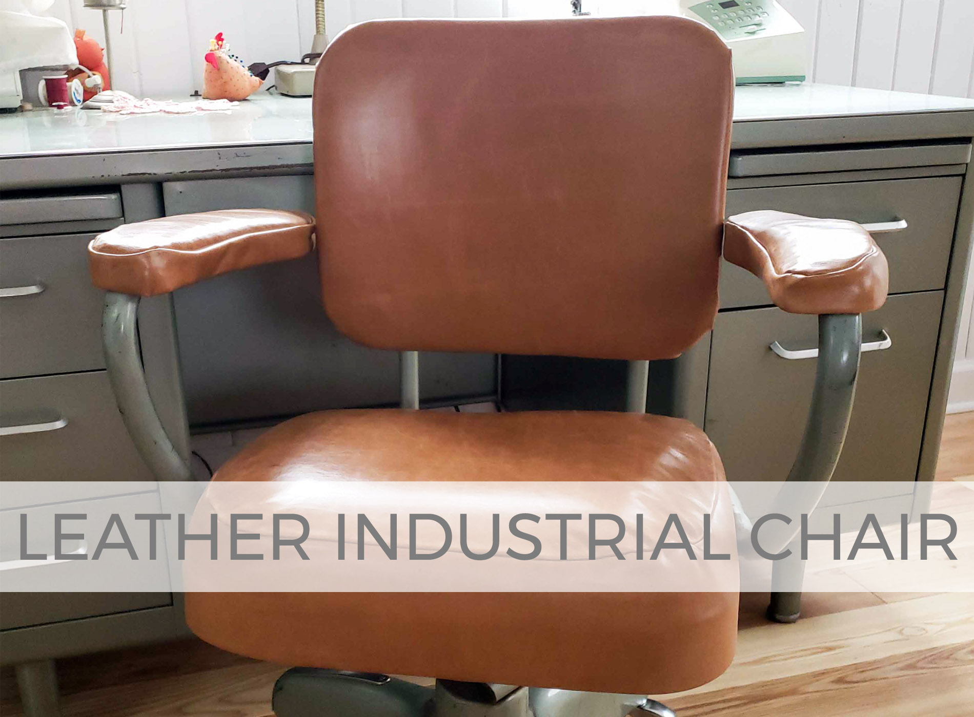 Upholstered Leather Industrial Chair by Larissa of Prodigal Pieces | prodigalpieces.com #prodigalpieces