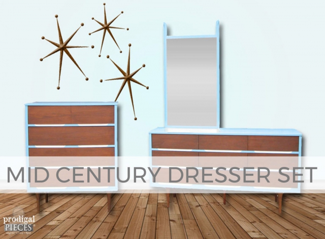 Mid Century Modern Dresser Set by Larissa of Prodigal Pieces | prodigalpieces.com