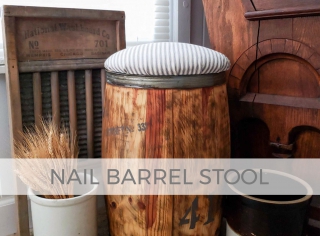 DIY Nail Barrel Stool by Larissa of Prodigal Pieces | prodigalpieces.com