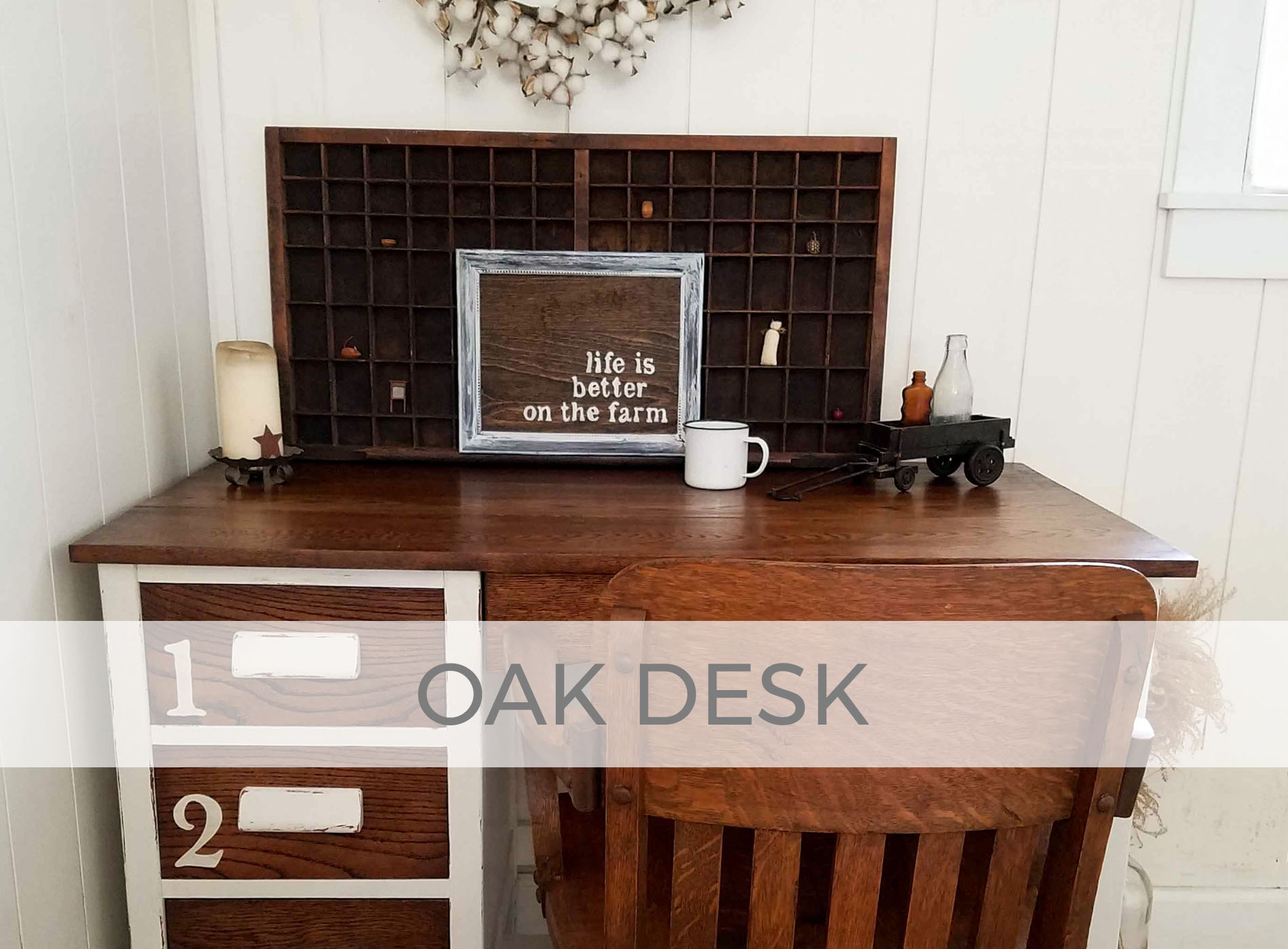 Antique Oak Desk by Larissa of Prodigal Pieces | prodigalpieces.com