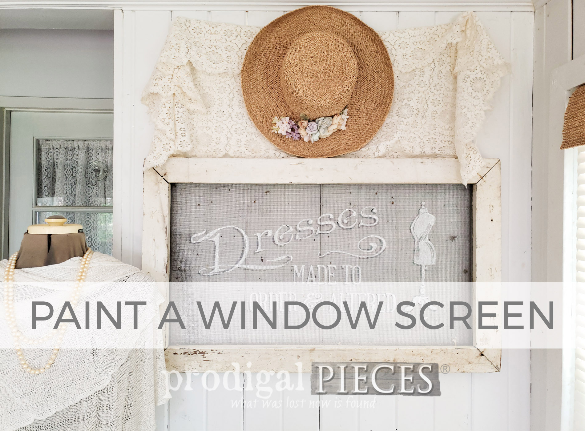How to Paint a Window Screen Tutorial by Larissa of Prodigal Pieces | prodigalpieces.com #prodigalpieces