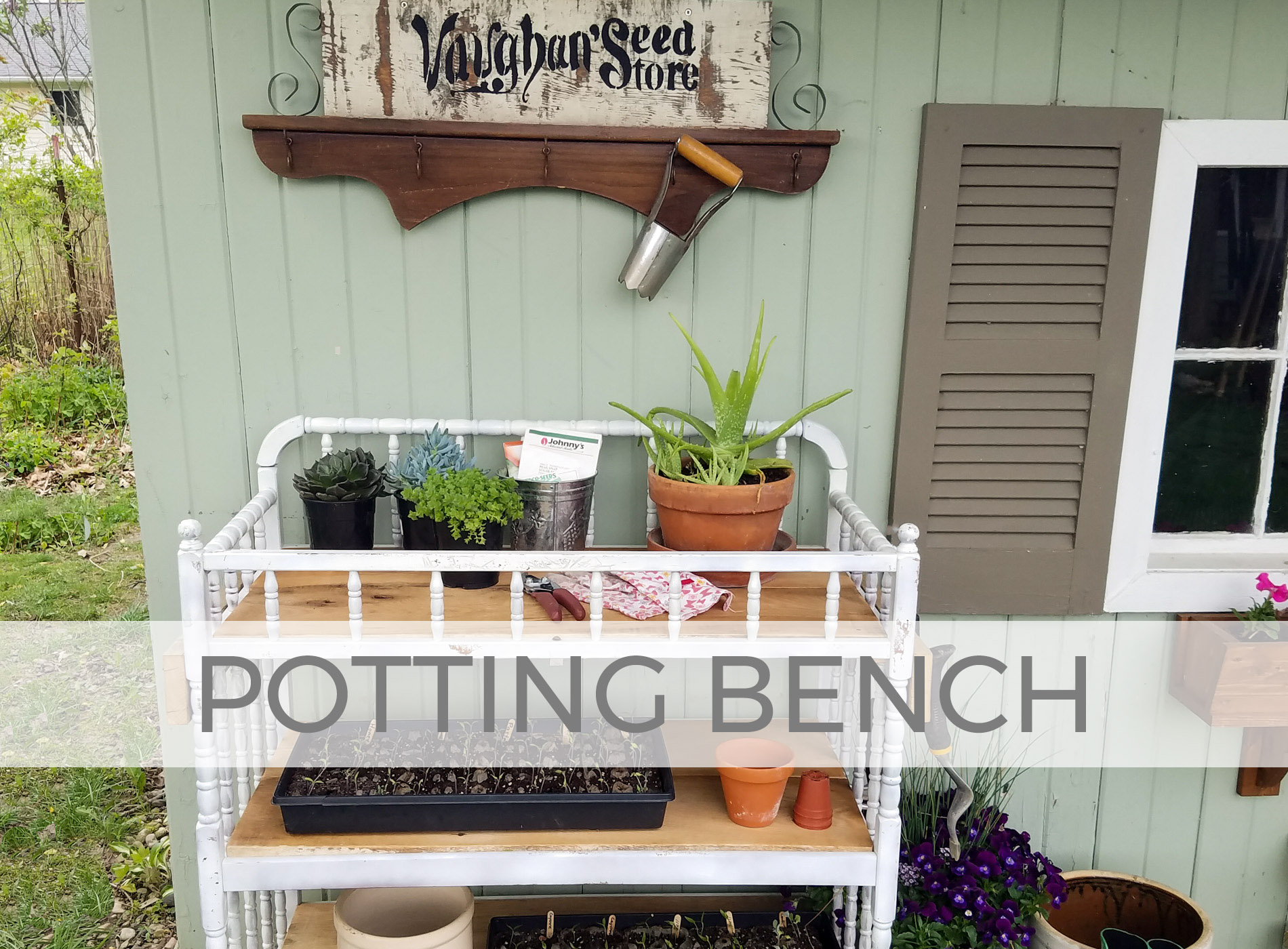Upcycled Changing Table Potting Bench by Larissa of Prodigal Pieces | prodigalpieces.com #prodigalpieces #garden