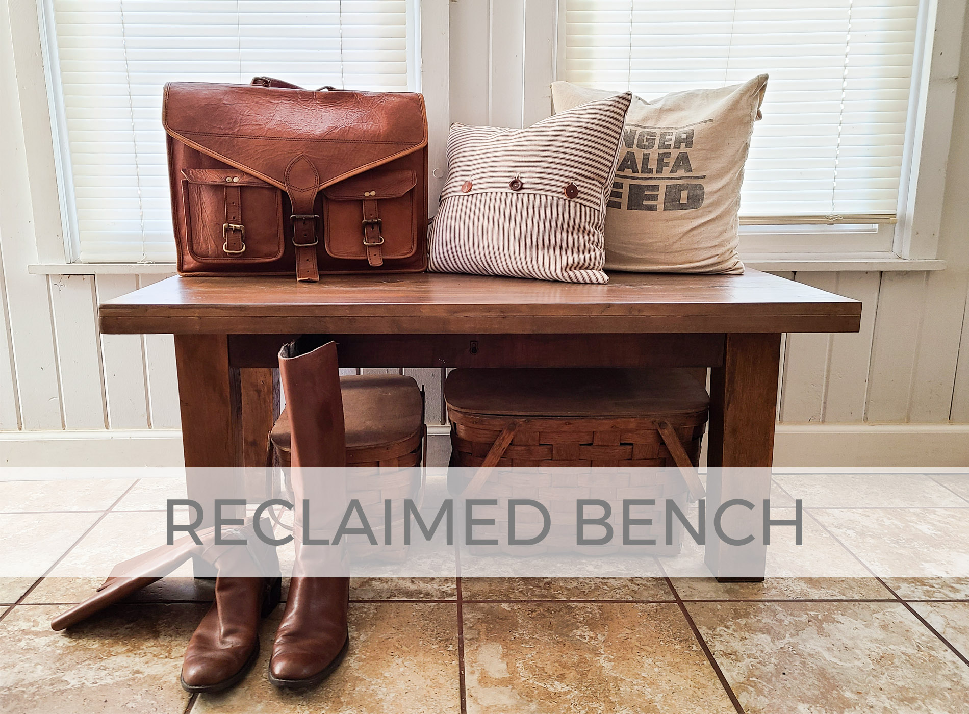 Reclaimed Bench made from Antique Empire Chest by Larissa of Prodigal Pieces | prodigalpieces.com #prodigalpieces