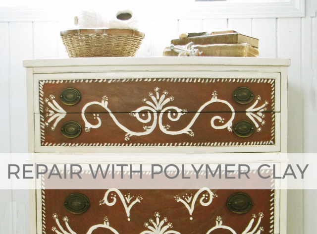 How to Repair Furniture Trim with Polymer Clay by Larissa of Prodigal Pieces | prodigalpieces.com