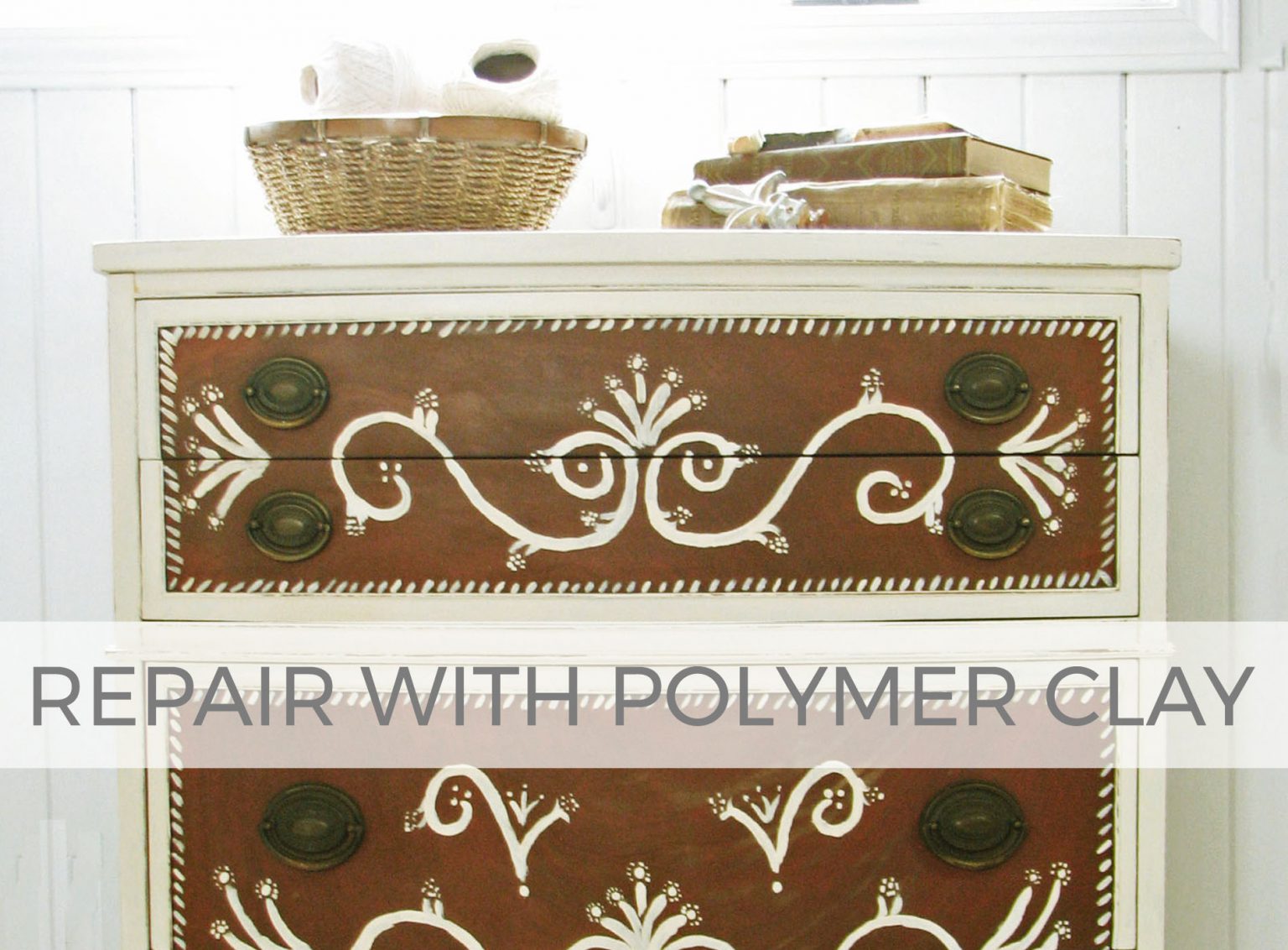 Repair Damaged Furniture with Polymer Clay by Livin' Real with Larissa | livinrealwithlarissa.com