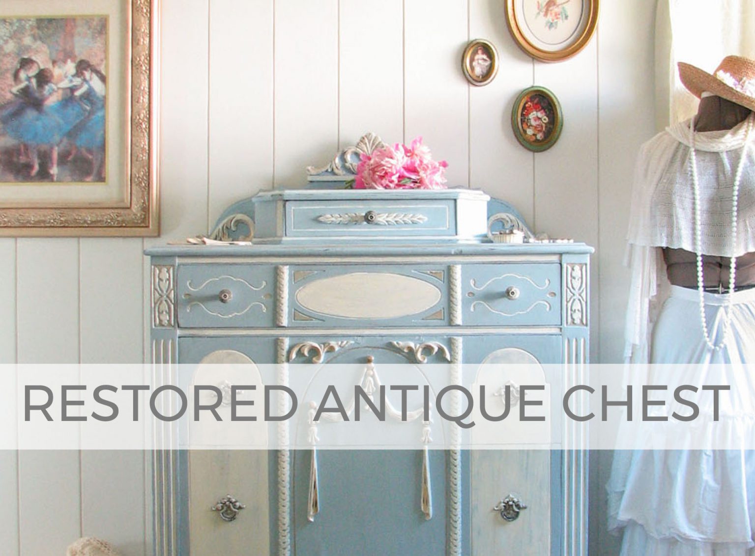 Restored Antique Chest in Aqua Blue by Larissa of Prodigal Pieces | prodigalpieces.com #prodigalpieces