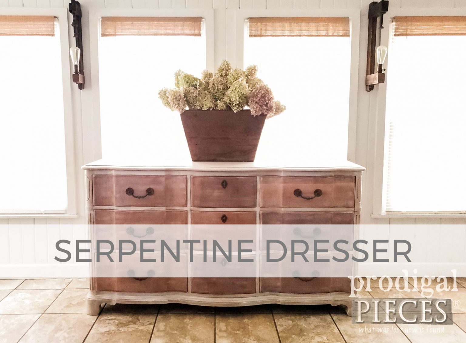 Mahogany Serpentine Dresser by Larissa of Prodigal Pieces | prodigalpieces.com