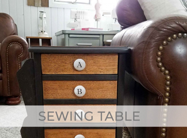 Sewing Table with Vintage Chic Vibe by Larissa of Prodigal Pieces | prodigalpieces.com #prodigalpieces