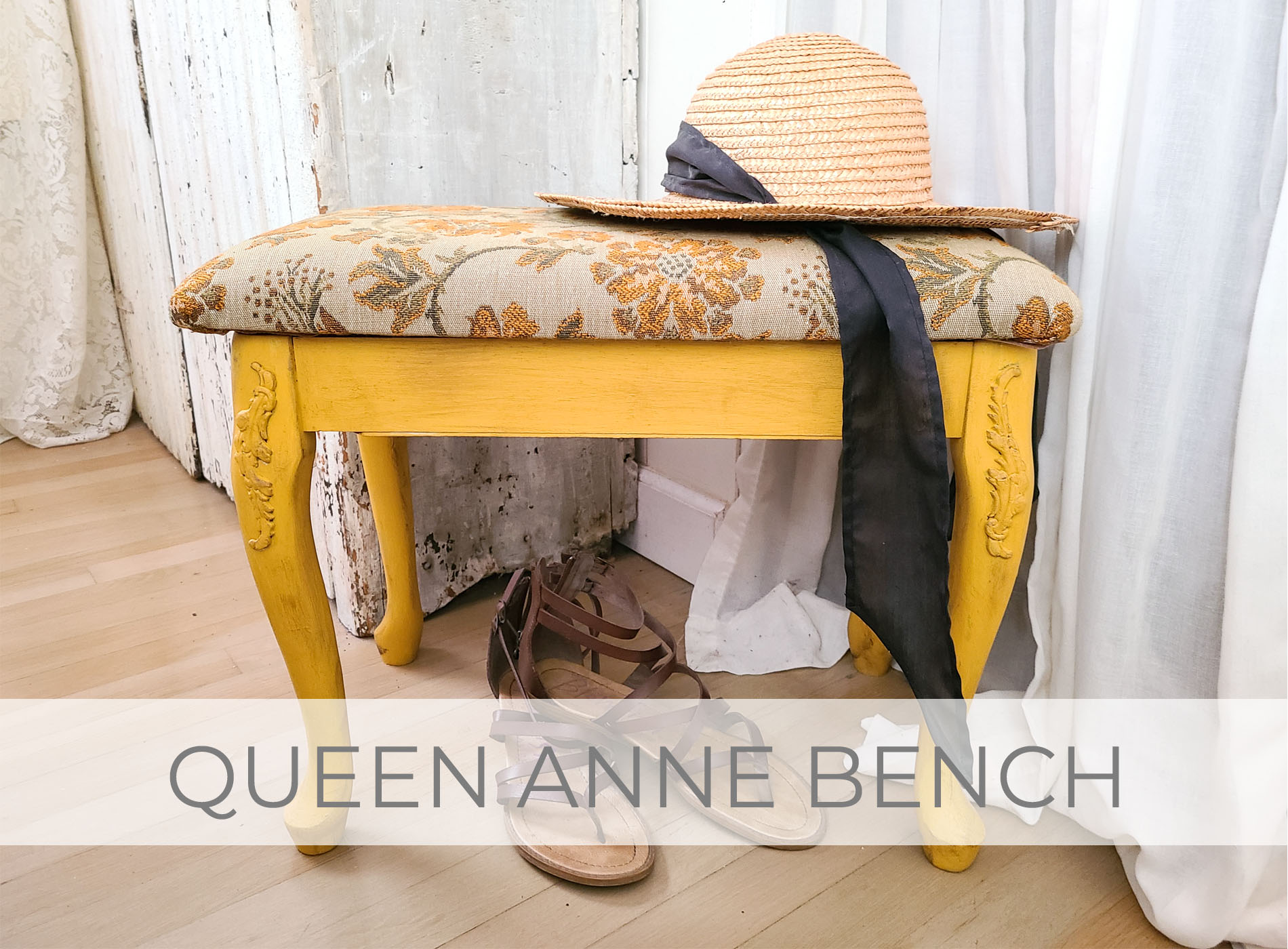 Showcase of Queen Anne Bench Makeover by Larissa of Prodigal Pieces | prodigalpieces.com #prodigalpieces