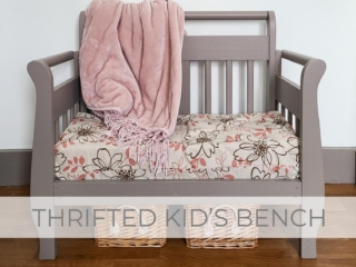 Showcase of Thrifted Kid's Bench by Livin' Real with Larissa | livinrealwithlarissa.com #livinrealwithlarissa