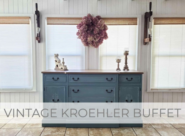 Showcase of Vintage Kroehler Buffet by Larissa of Prodigal Pieces | prodigalpieces.com #prodigalpieces